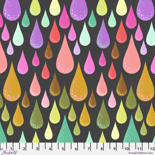 Dew Drops Licorice – Prince Charming Deja Vu by Tula Pink for FreeSpirit Fabrics