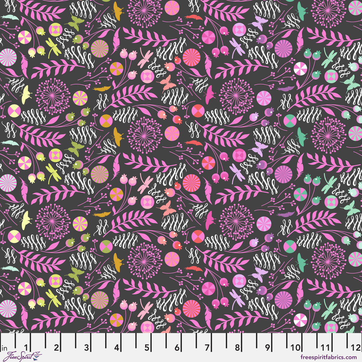 Dandelion Licorice – Prince Charming Deja Vu by Tula Pink for FreeSpirit Fabrics
